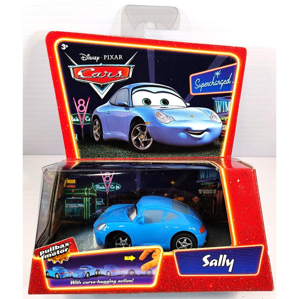 Disney Pixar Cars Supercharged Pullbax Motor SALLY, New, See Pics/Descr.
